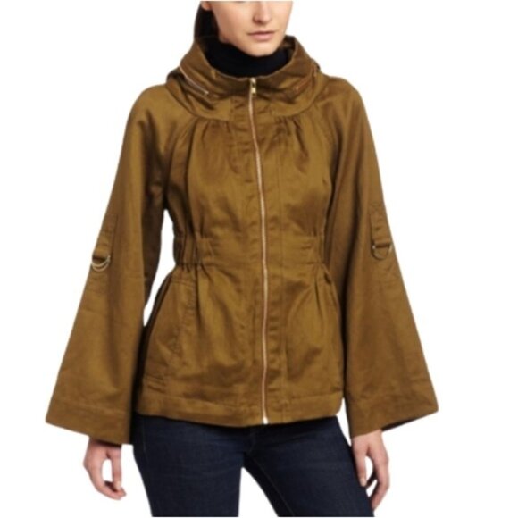 French Connection Underground Purple Twill Cotton & Linen Jacket Women's Size 10 - Picture 13 of 15